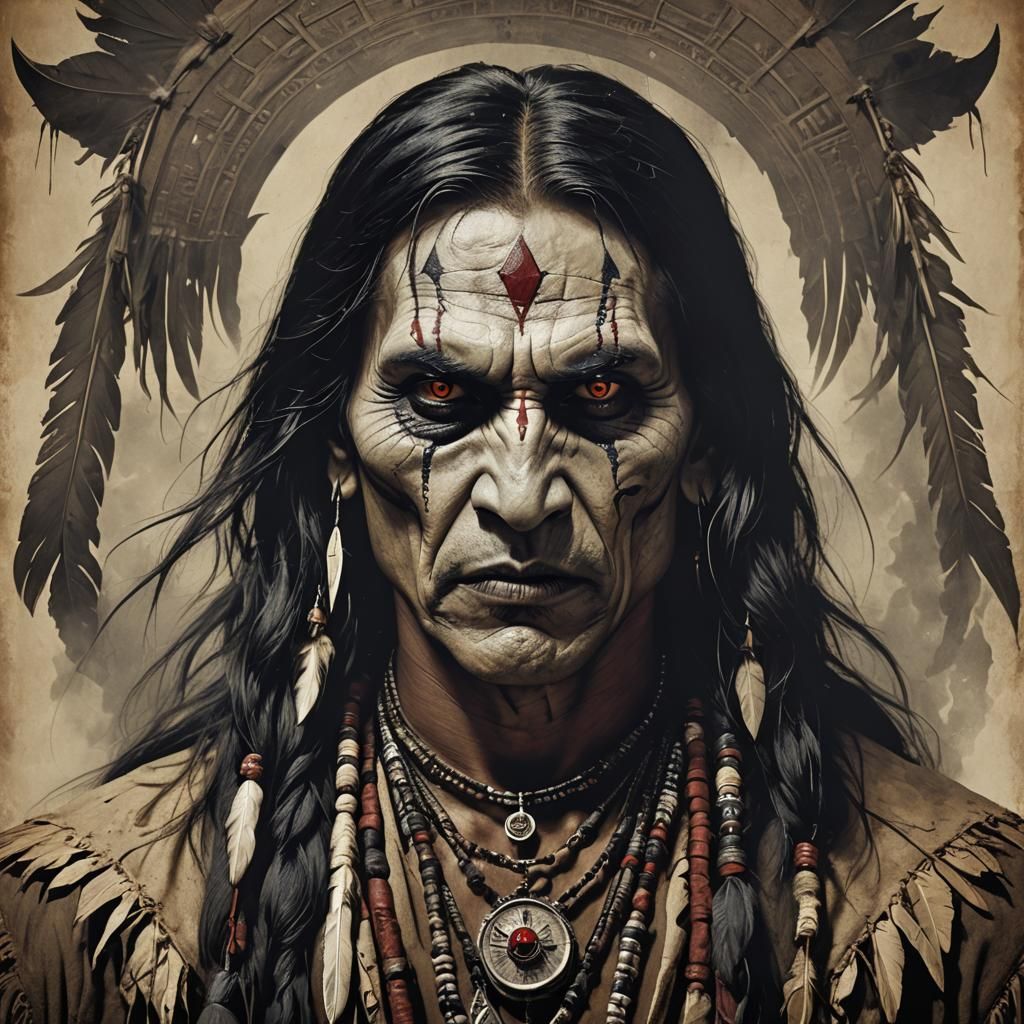 Native American Vampire Digital Art