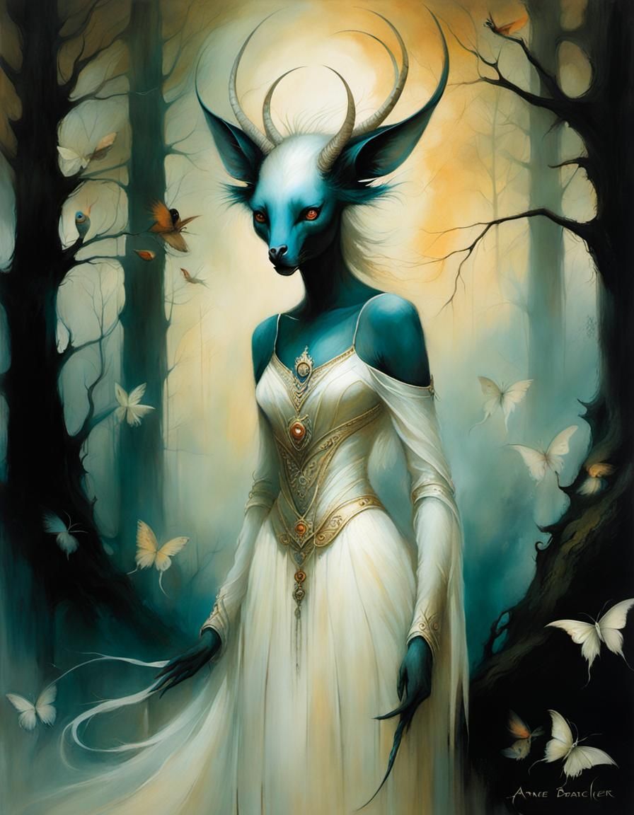 Surreal Spirit Animal Familiar Portrait