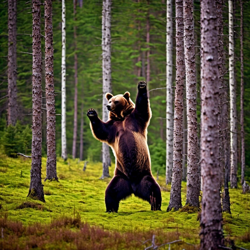 Bear Handstand Photograph