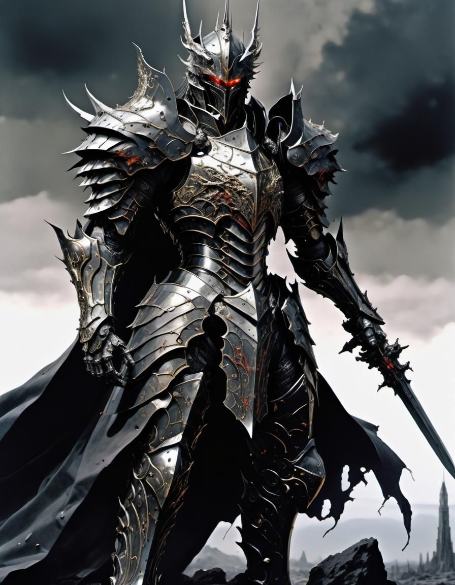 Sauron in Full Armor: Digital Painting