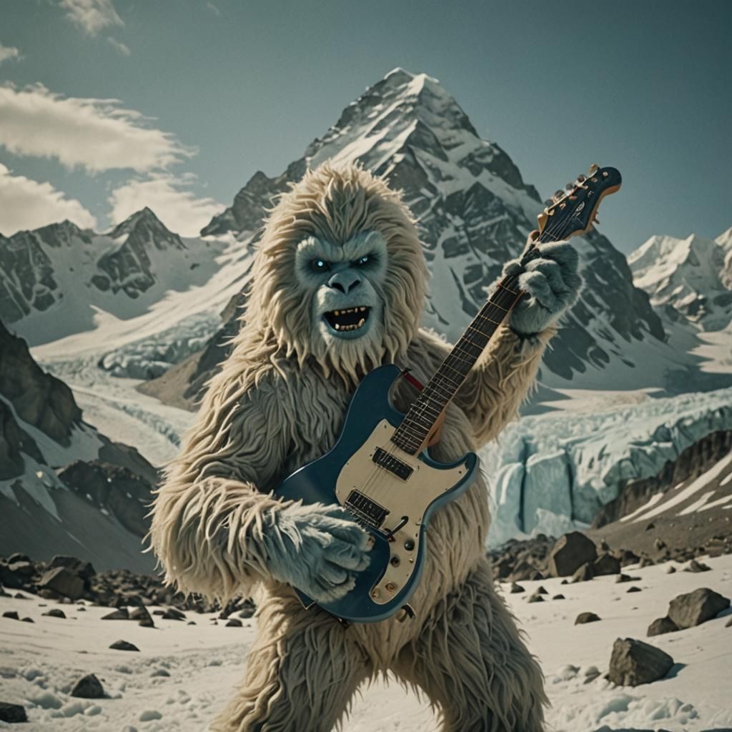 Yeti Rocks the Himalayas: A Cinematic Film Still