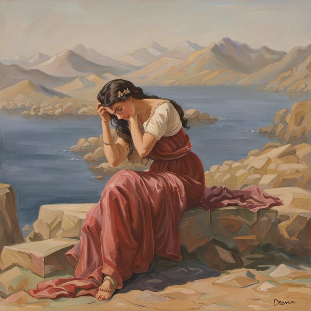 Woman Swooning on a Divan