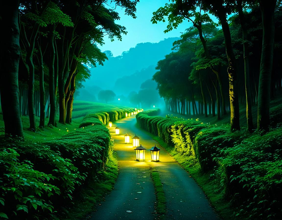 Luminous Lanterns Guide Lambs to Lush Landscapes