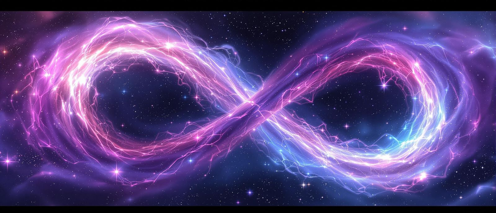 Dreamlike Infinity Loop Nebula in Vibrant Cosmic Hues