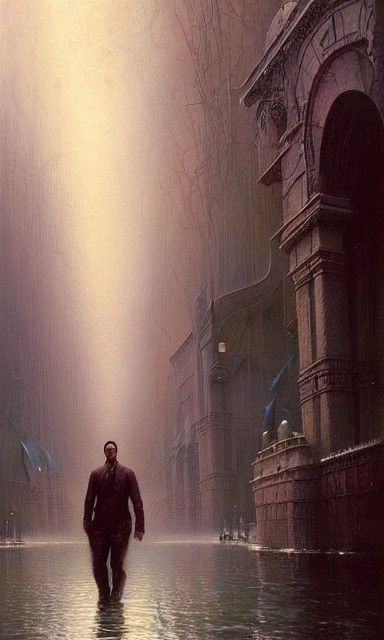 Man Versus Machine: An Ethereal Oil Painting