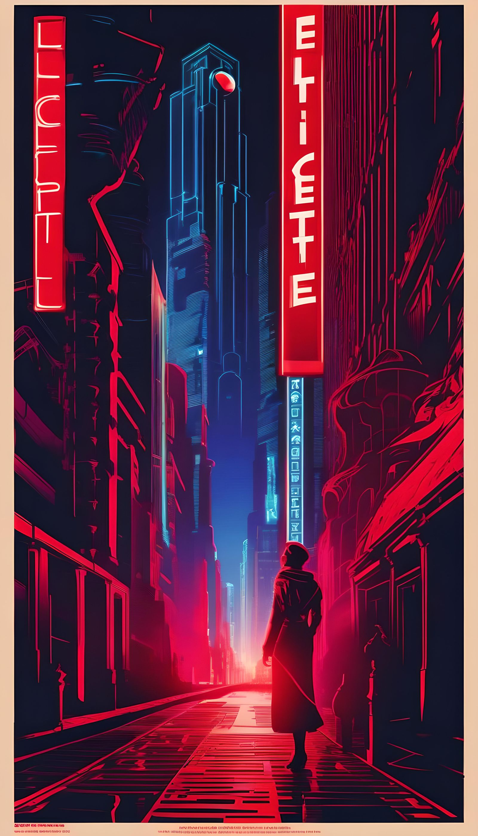 Cybernetic Enchantress in Metropolis: Minimalist Movie Poste...