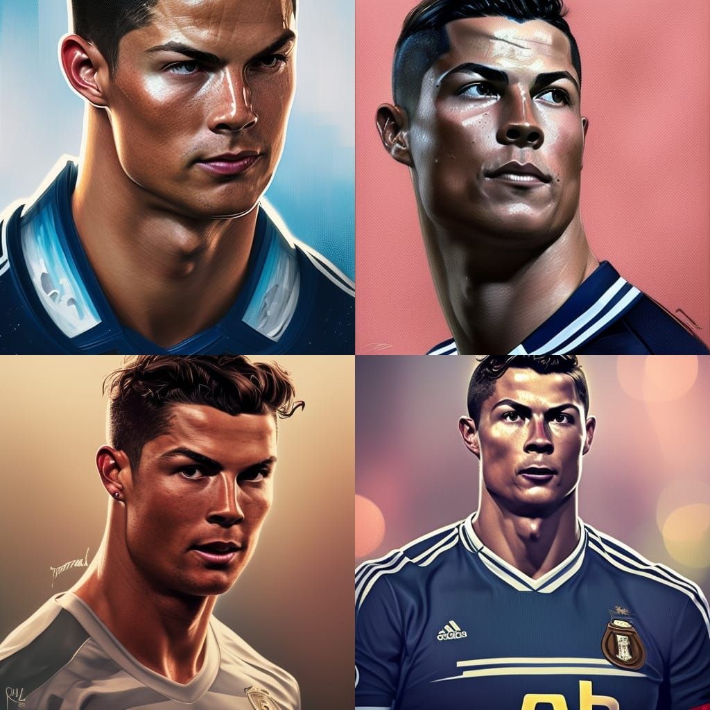 Hyperrealistic Portrait of Christiano Ronaldo in 8k