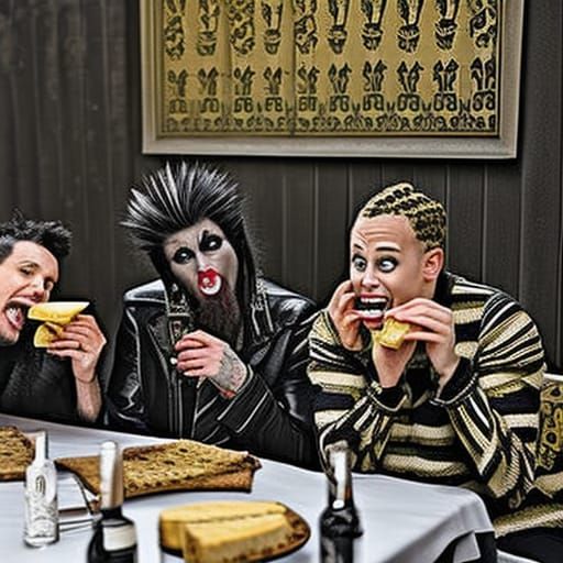 Sinister Punks Enjoying Fancy Cheese