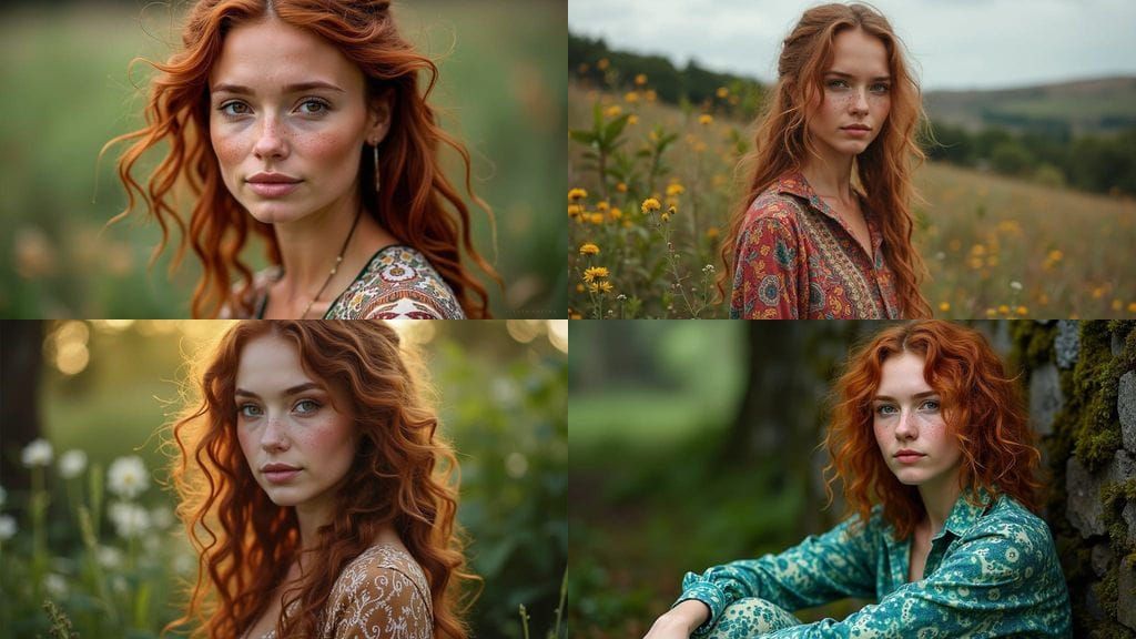 Elegant Irish Beauty in Ikat Style