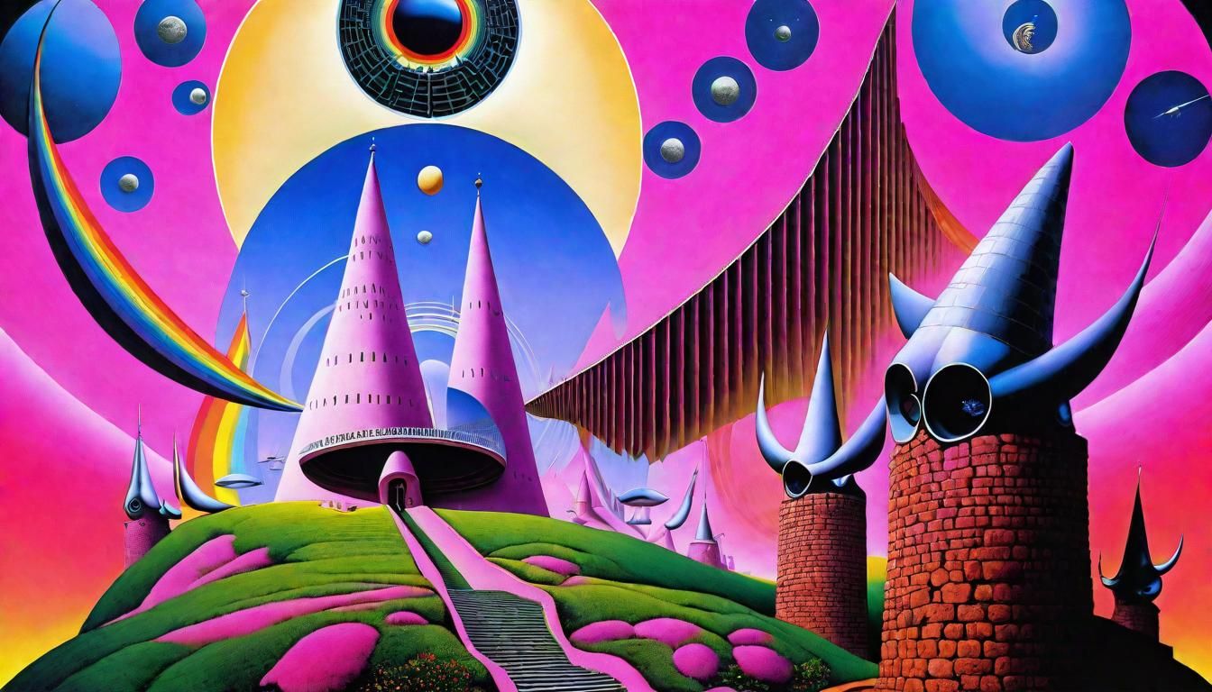 Surreal Pink Floyd Tribute Art in Woodroffe Style