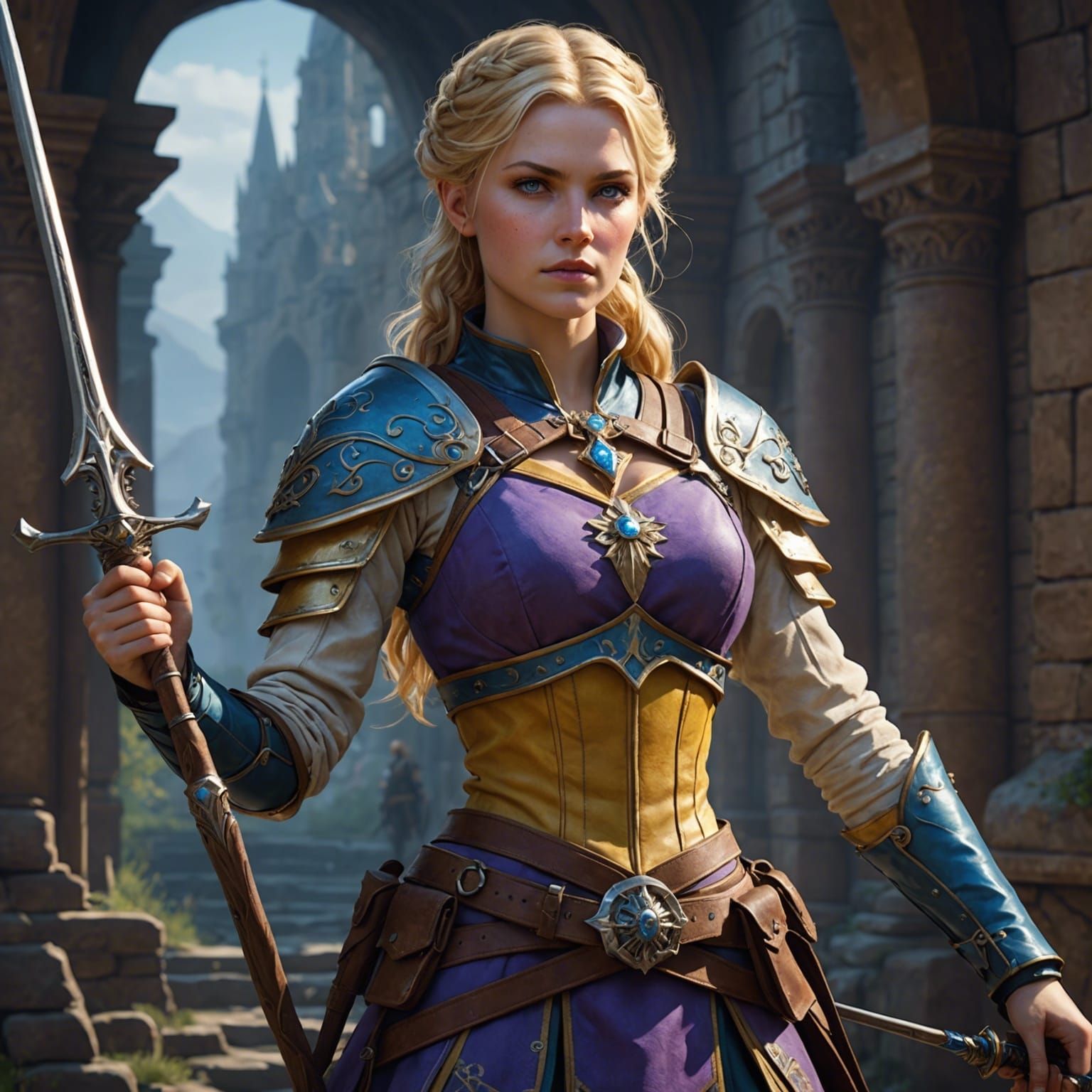 Detailed Dark Fantasy Archer in Volumetric Lighting