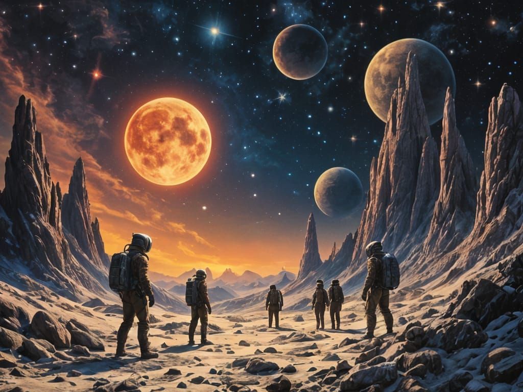 Strangers in a Futuristic Alien Landscape