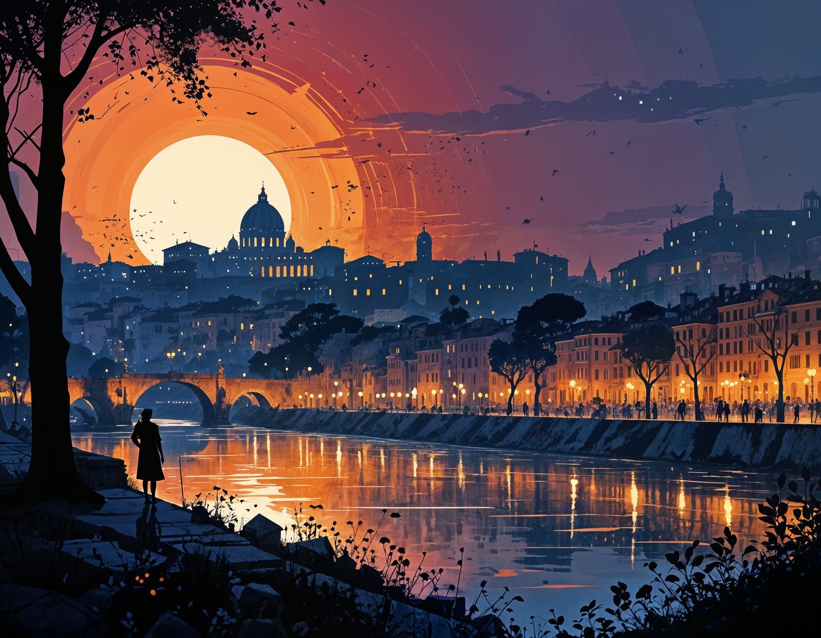 Romantic Evening Scene in Soft Light