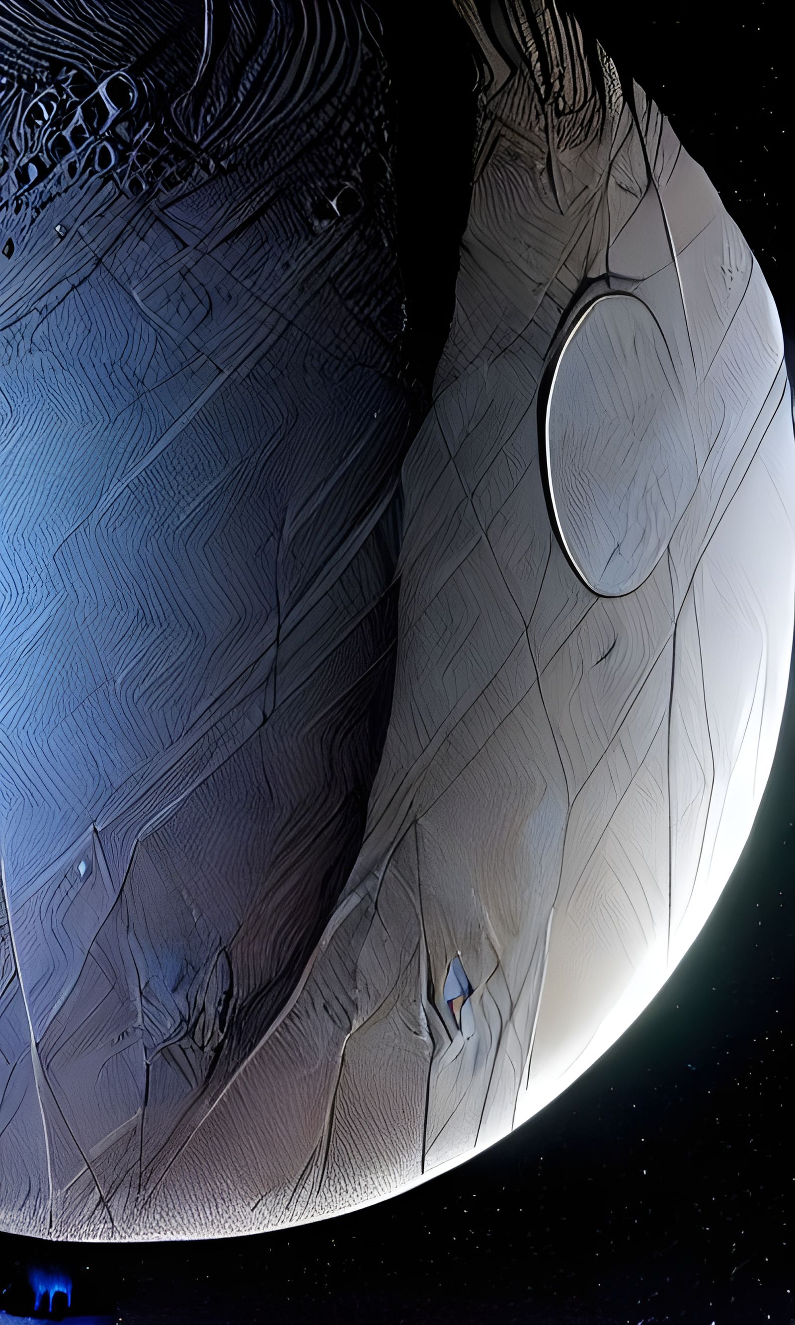 Spaceship Reaches Enceladus in Cinematic Style