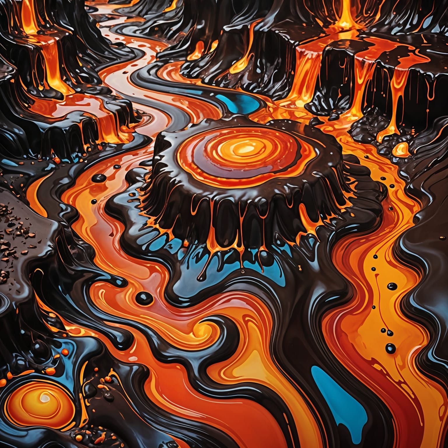 Molten Candy Landscape in Photorealistic Style