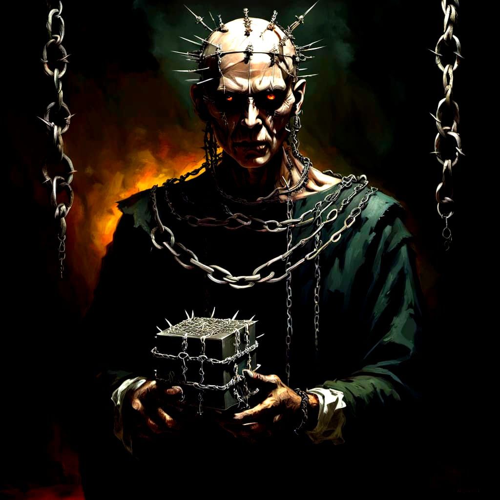 Cenobite: Twisted Pinhead in Dark Fantasy Style