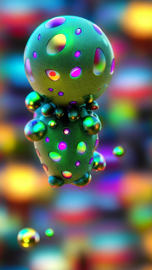 Macro Photograph of Cellular Nanobot Droplet in 8K