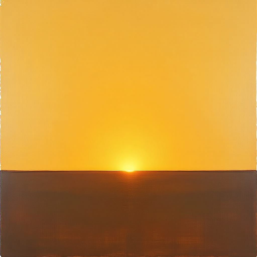 Minimalist Abstract Art with Amber Gradient