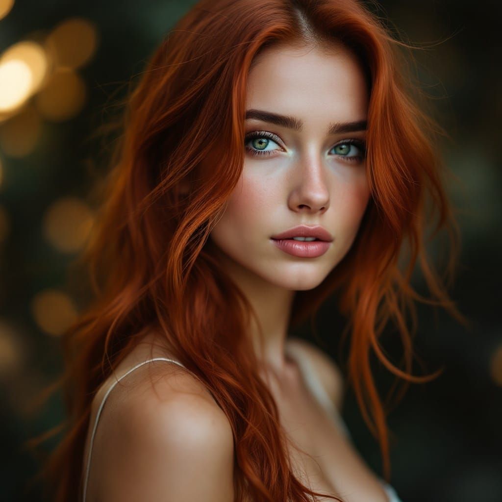 Vibrant Redhead in Soft Focus
