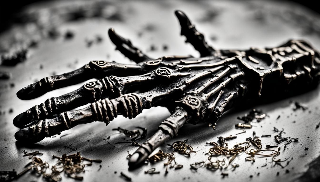Gothic Rotting Hand with Key