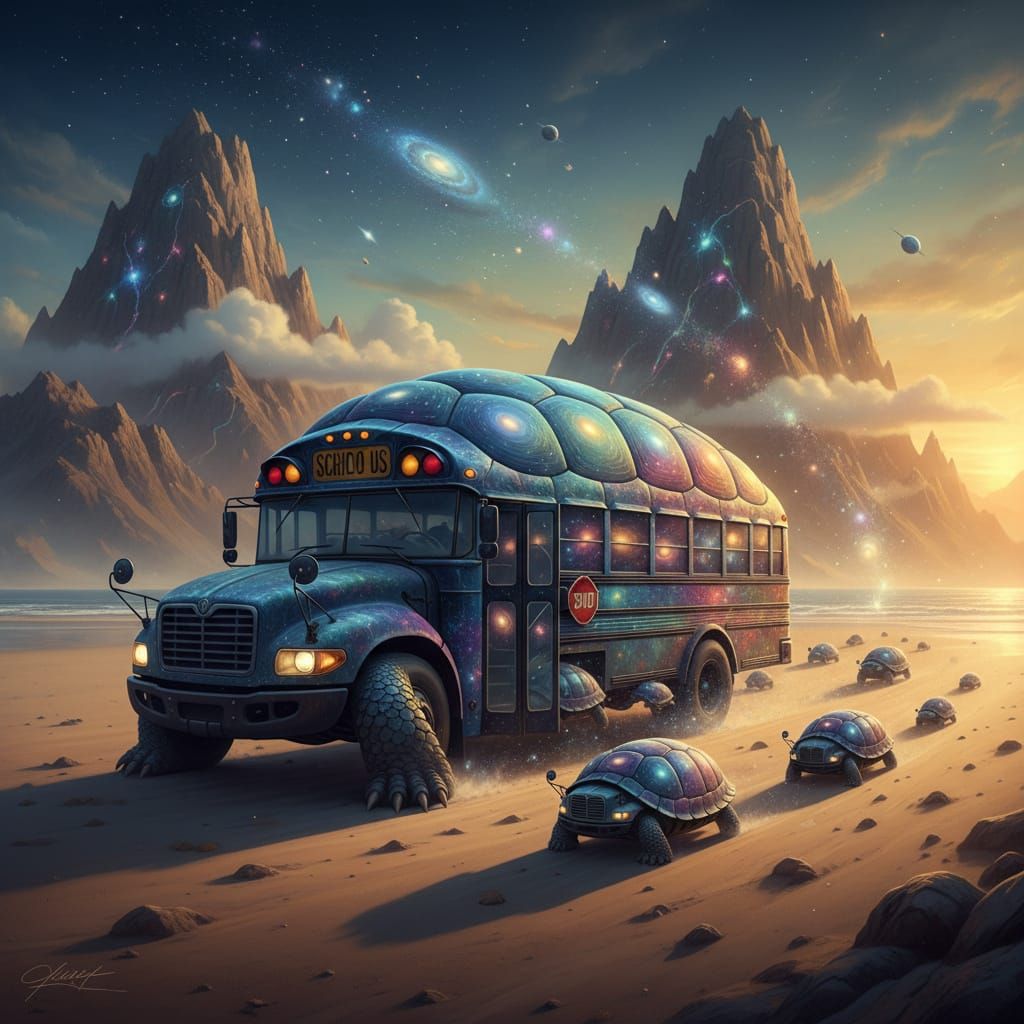 Cosmic Turtle Bus on Endless Beach