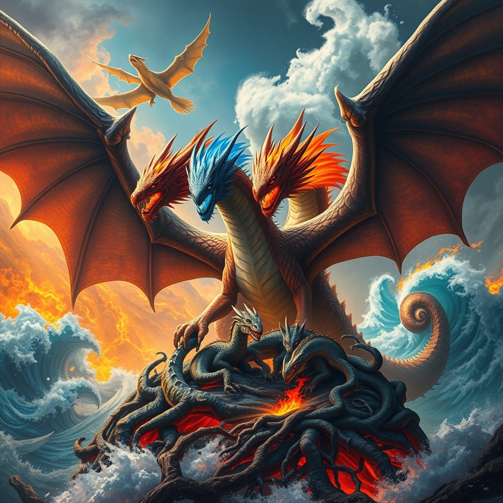 Majestic Elemental Dragon Guardianship