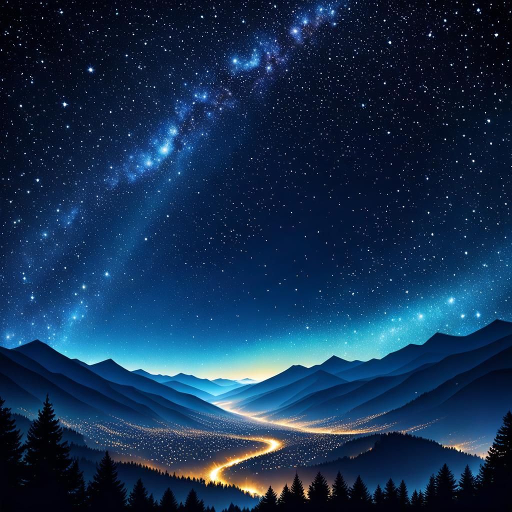 Starlit Night Sky: A Celestial Dreamscape