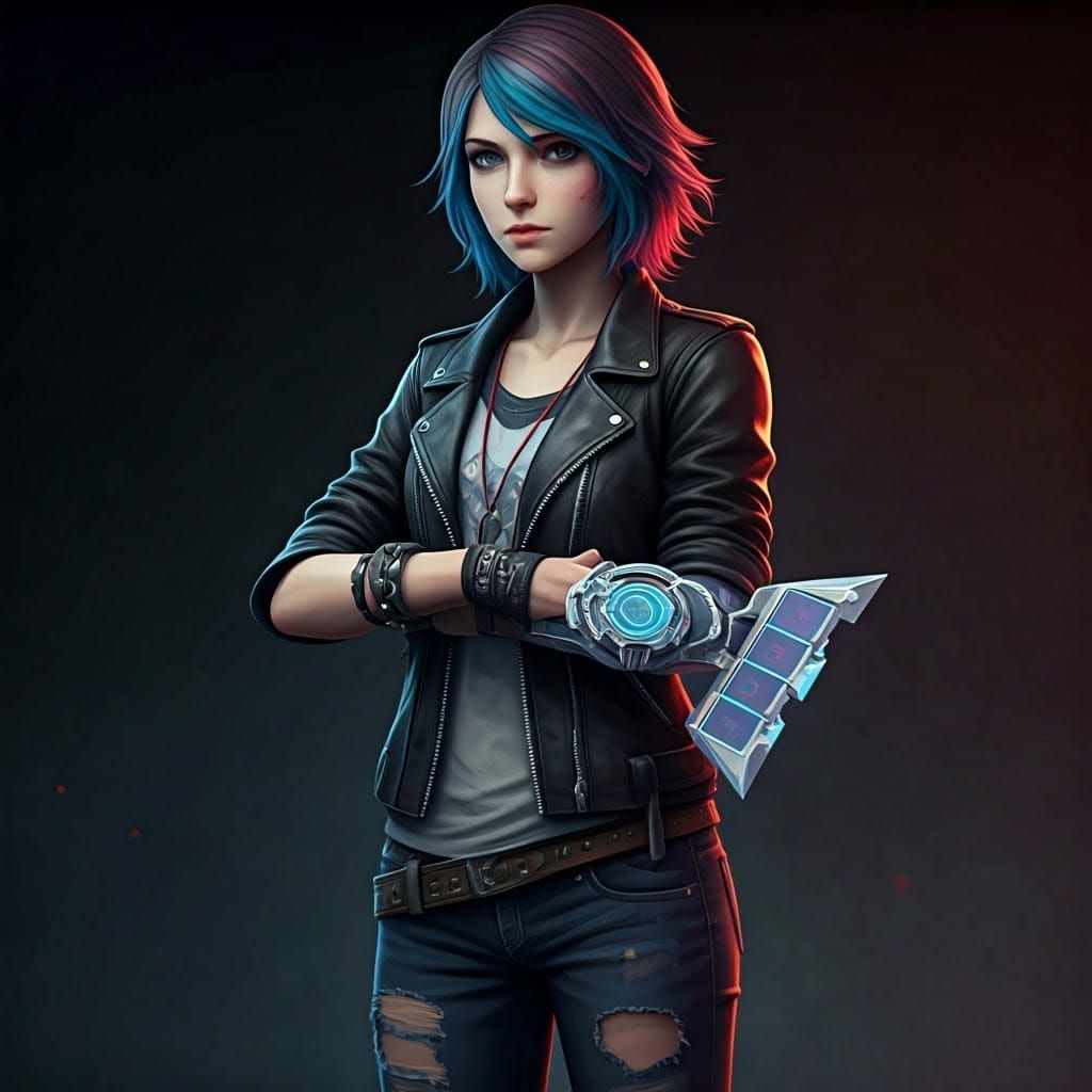Chloe Price with Duel Disk: 3D Anime Art