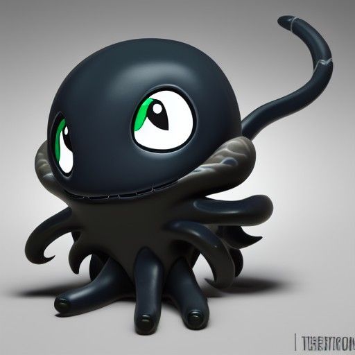 Venom as Tamagotchi Pet: 3D Rendered Art