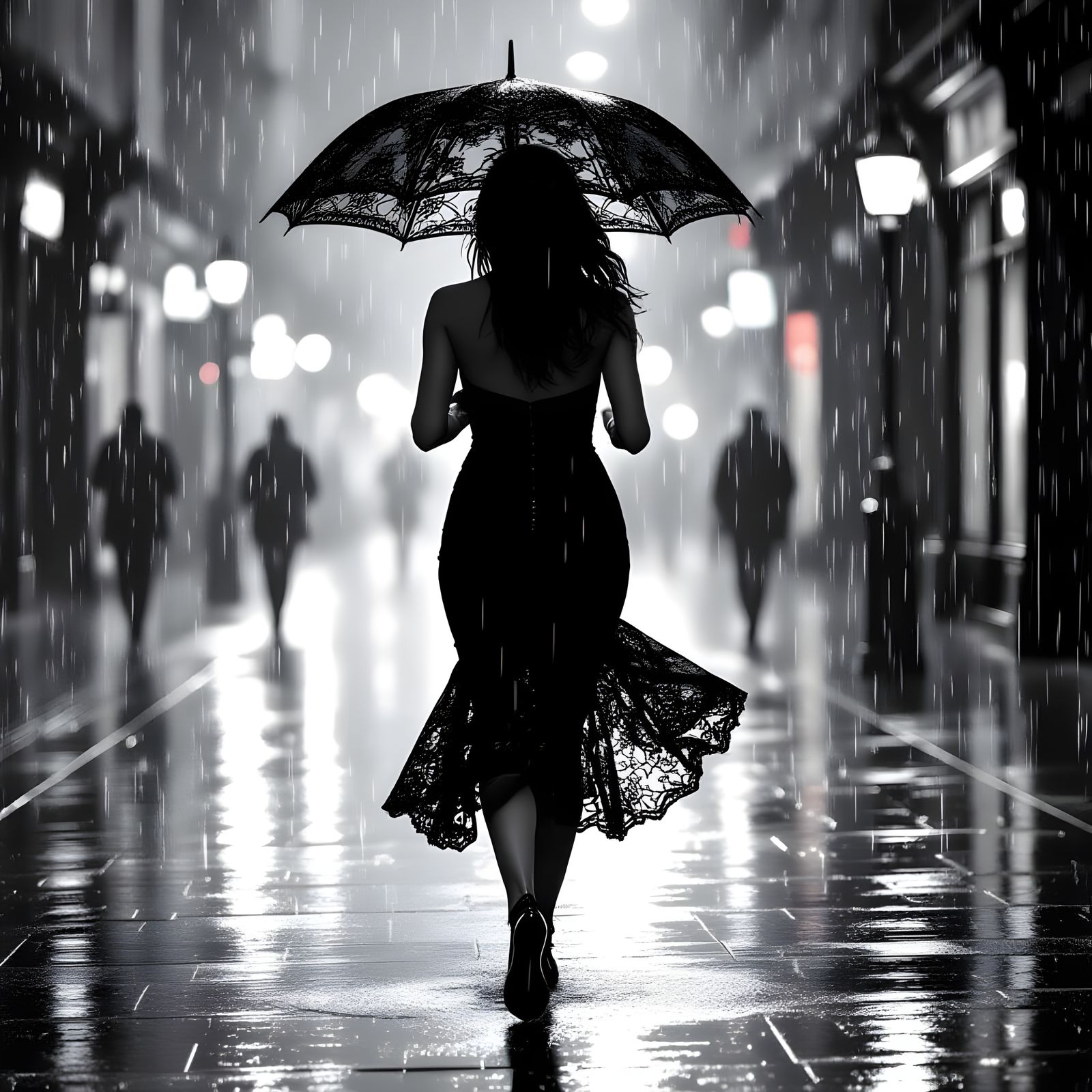 a woman in a London street