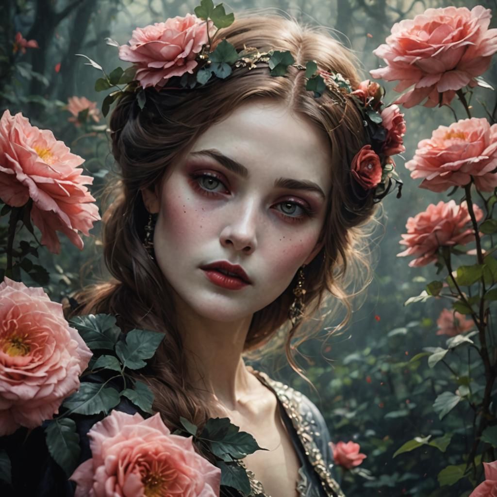 Enigmatic Lady Generated by AI
