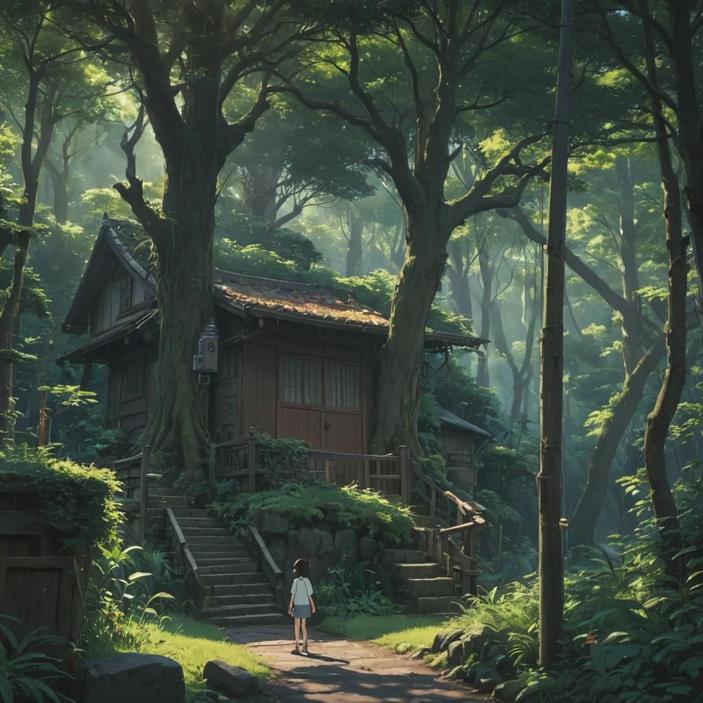 Grimdark Anime Key Visual in Studio Ghibli Style