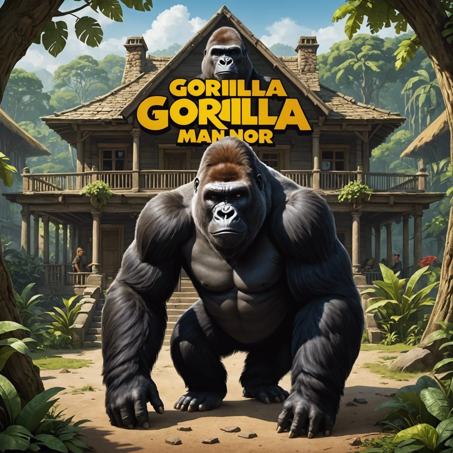 Gorilla in Jungle Environment