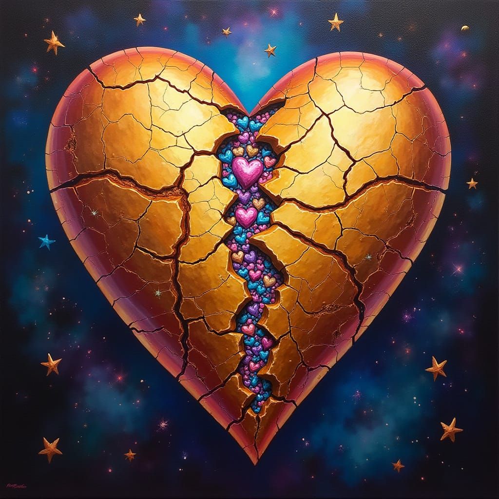 Vibrant Golden Heart Explores the Boundaries of Resilience