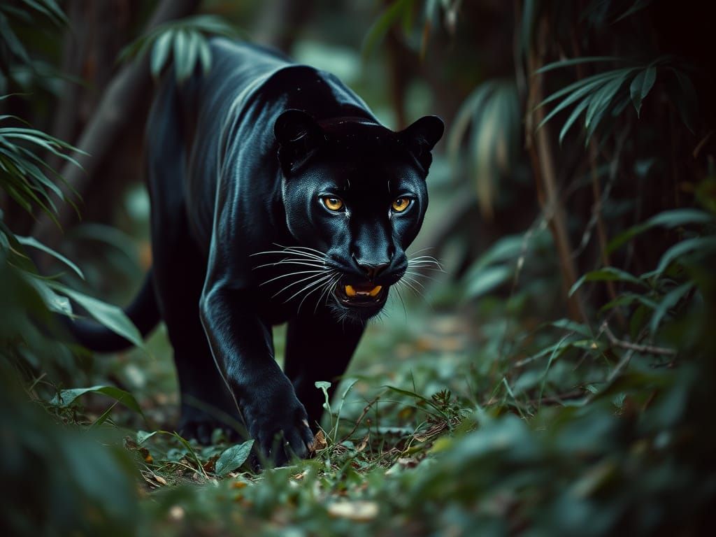 Epic Jungle Panther in Cinematic Splendor