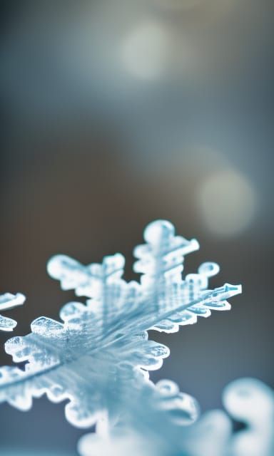Abstract Winter Paper Art with Snowflakes