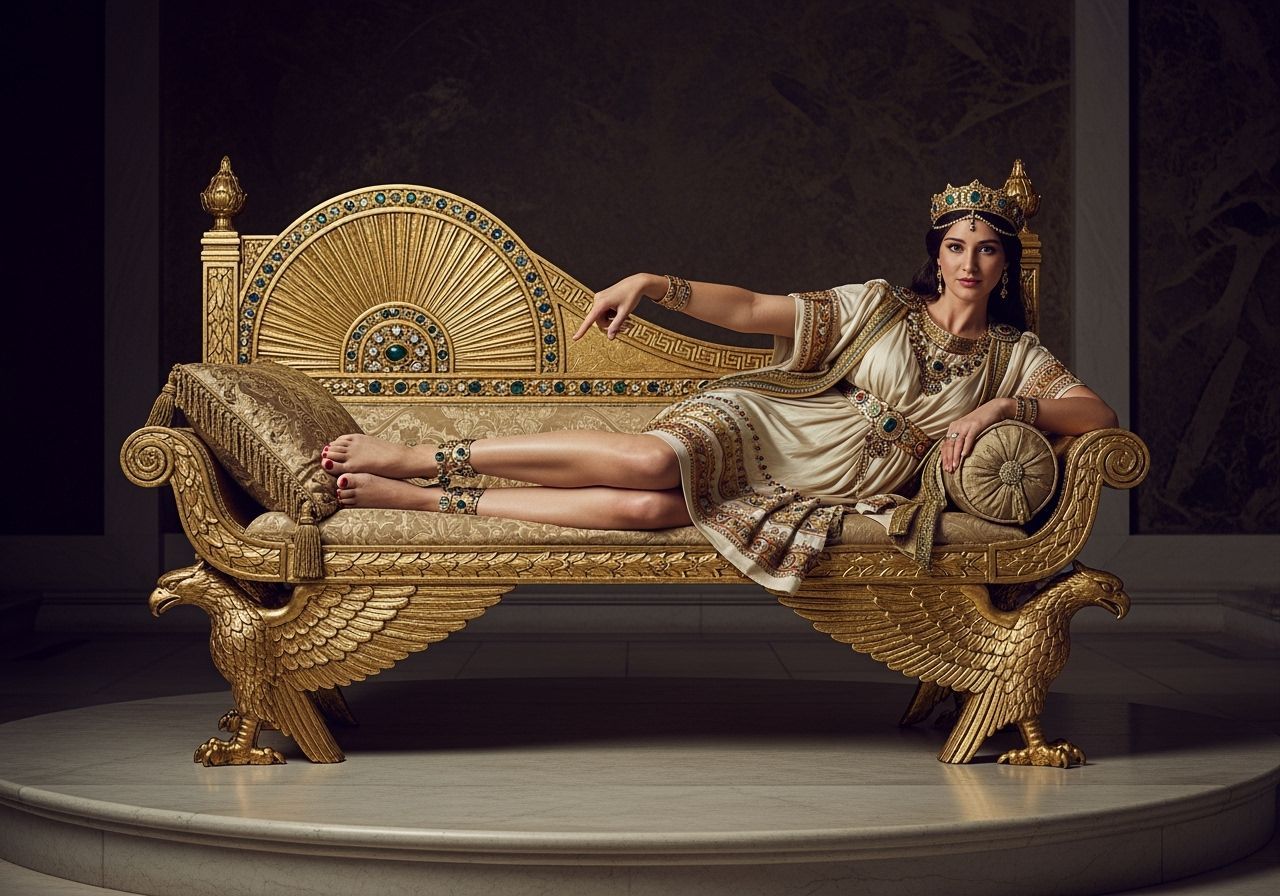 Empress Theodora Lounging on Jeweled Chaise Lounge