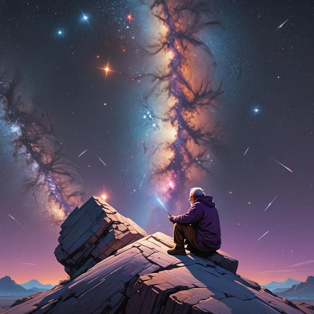 Wise Man in Space: Ethereal Fantasy Concept Art