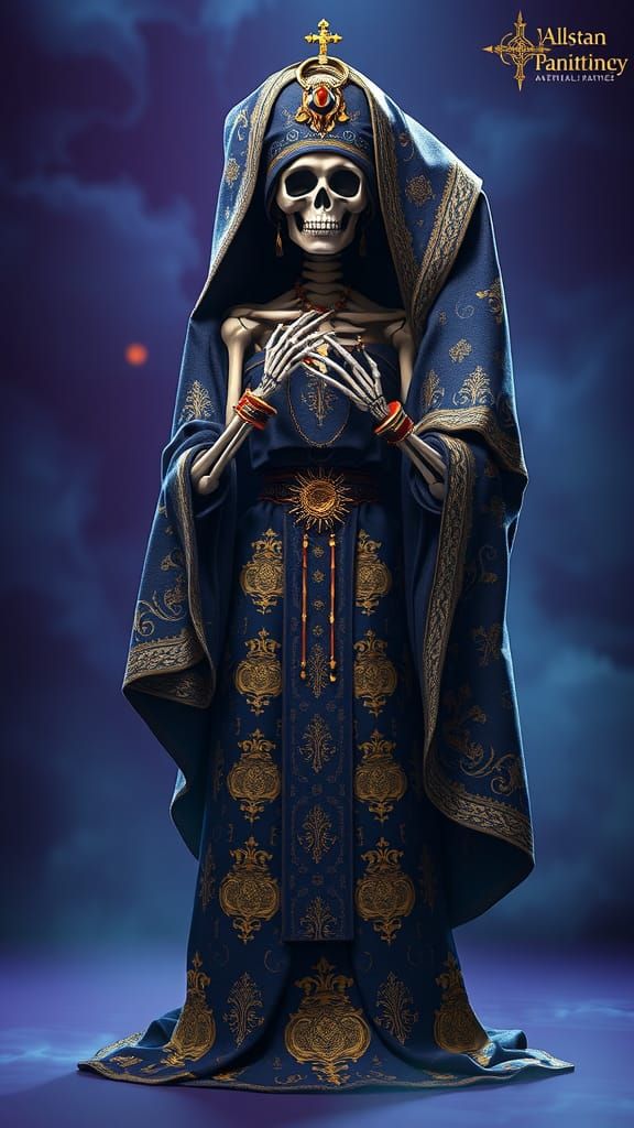 La Santa Muerte in Baroque-Inspired Dark Fantasy