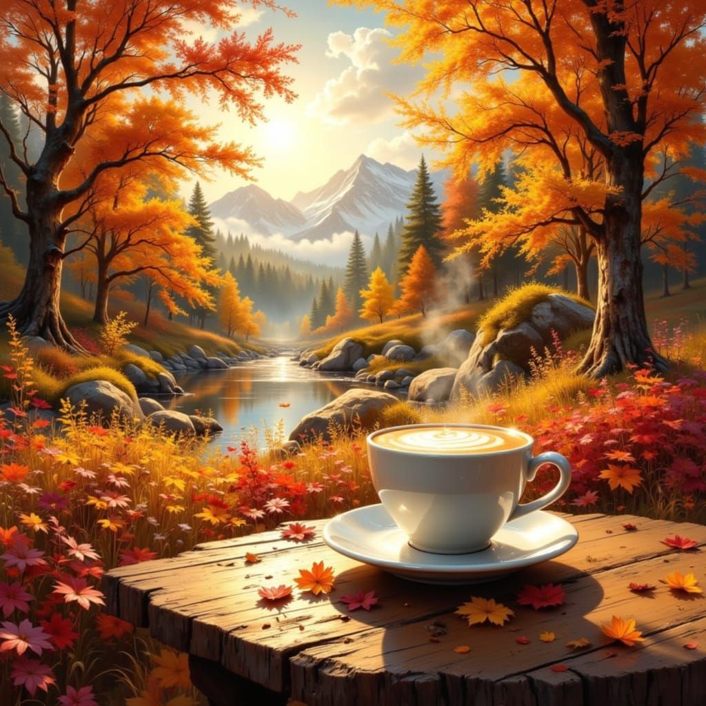 Cozy Autumn Afternoon With Pumpkin Spice Latte