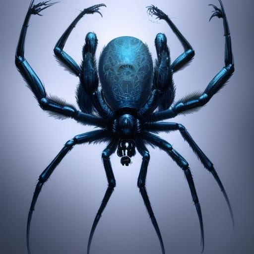 A spider demon, mid-transformation