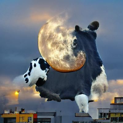 Cow Jumps Over The Moon in Reykjavik