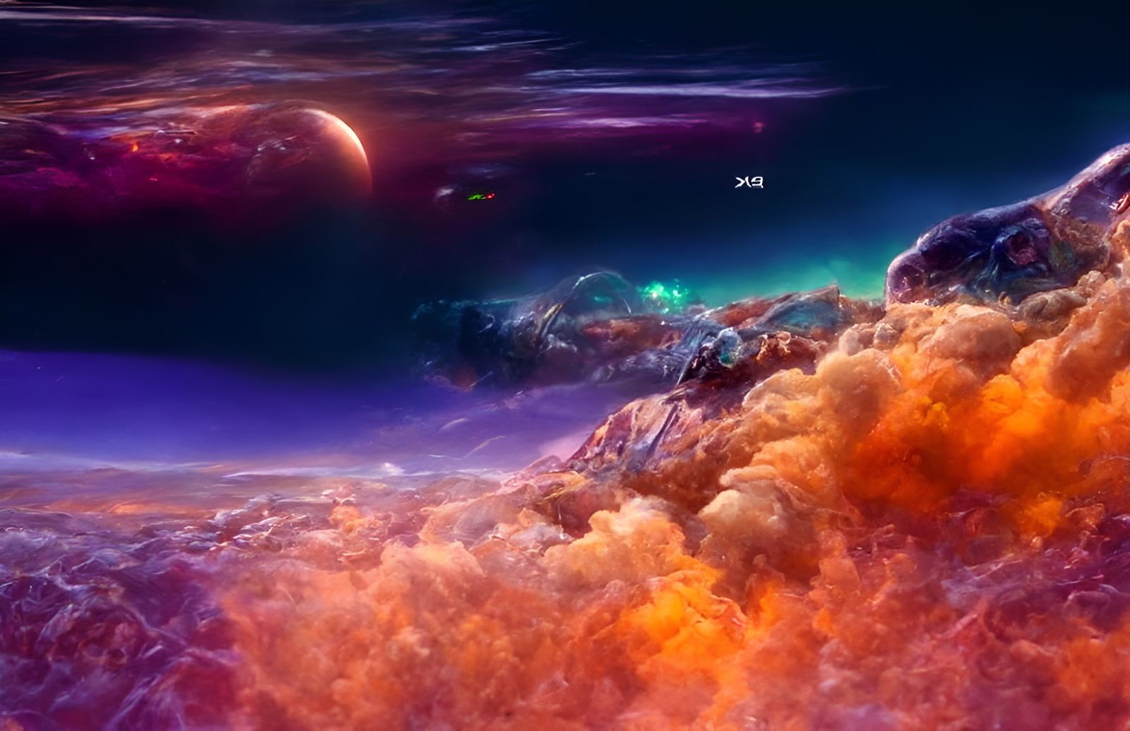 Detailed 3D Render of Space Clouds