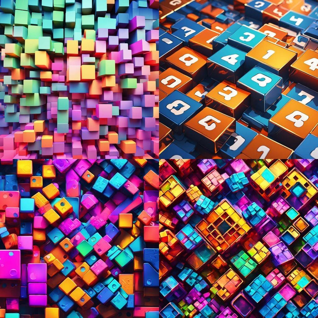 Number Blocks: AI Image of 12345