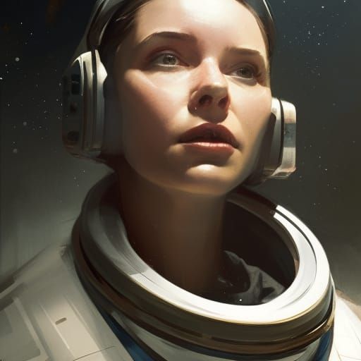 Detailed Astronaut Portrait in Artstation Style