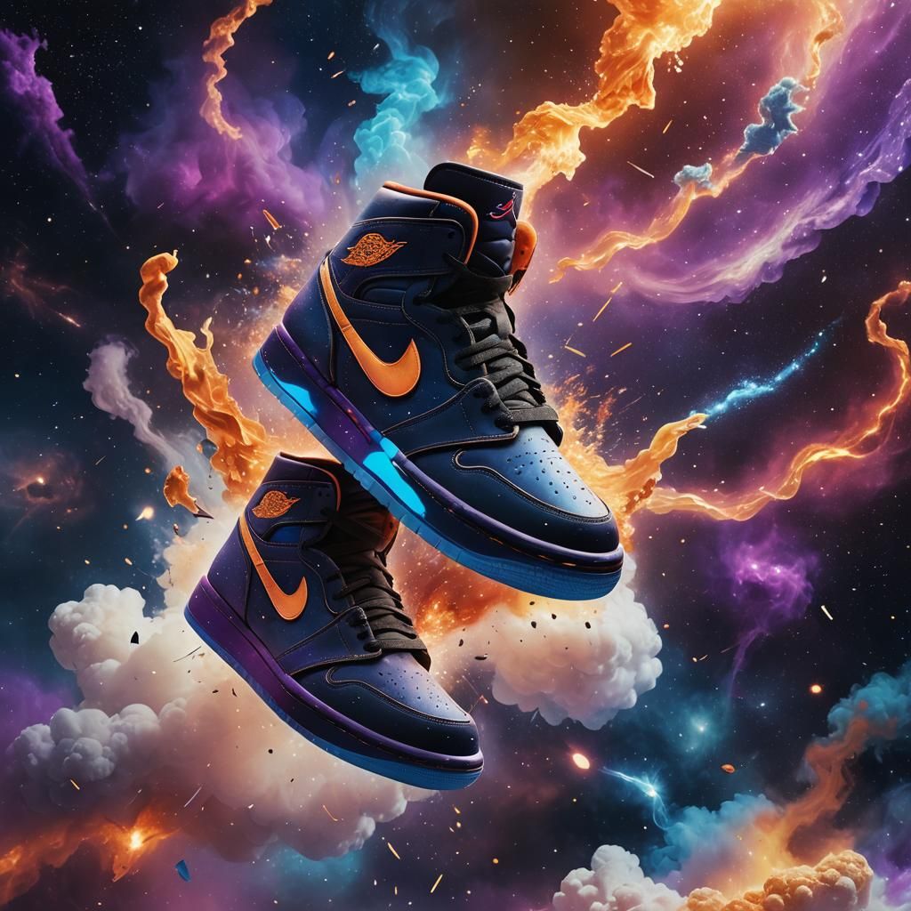 Air Jordan One Exploding in Deep Space