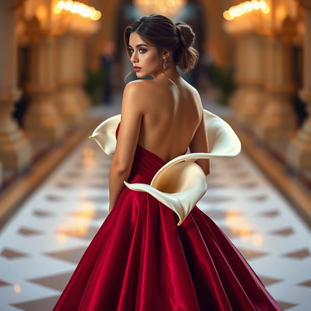 Calla Lily Gown: AI Fashion Design