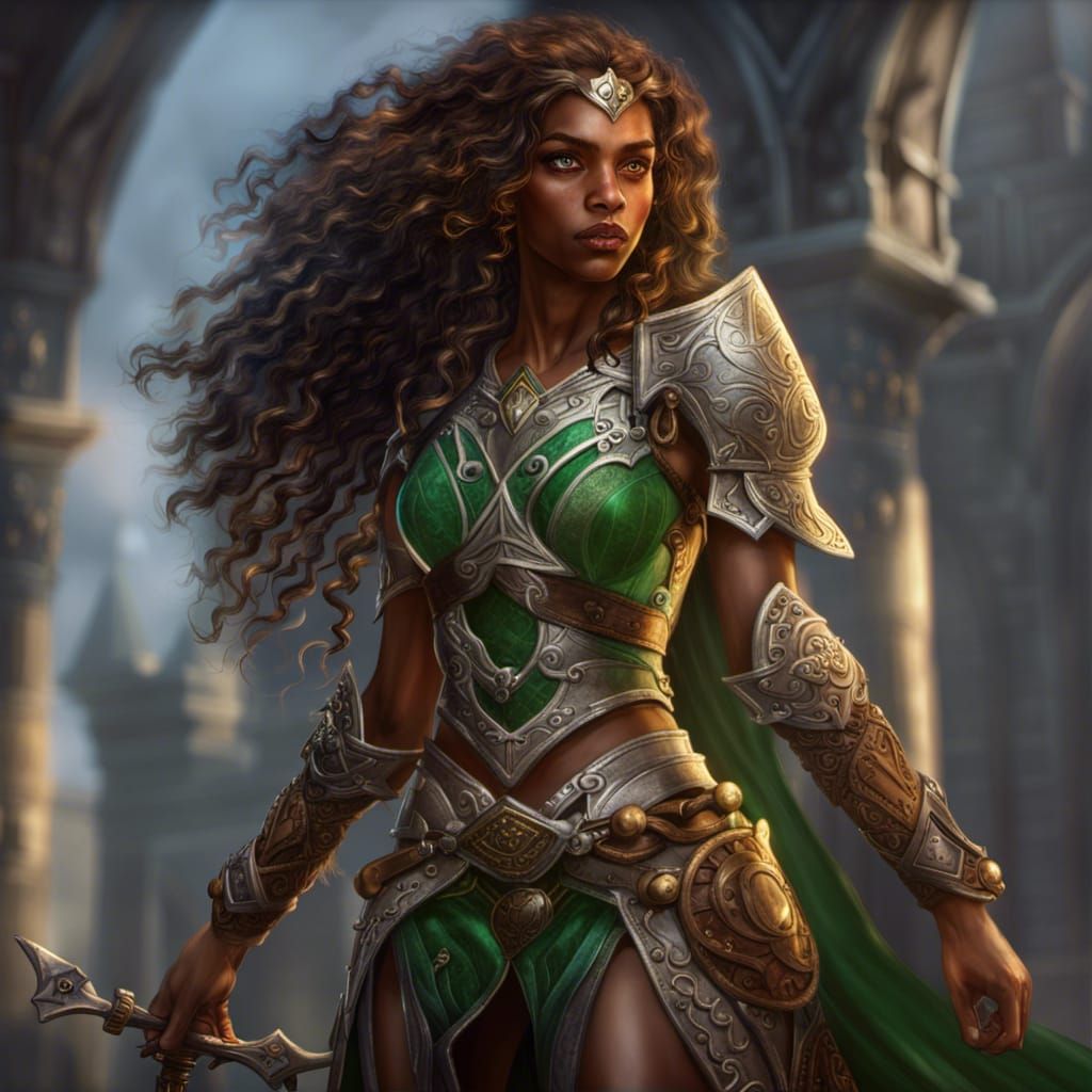 High Elf Princess Warrior with Intricate Details