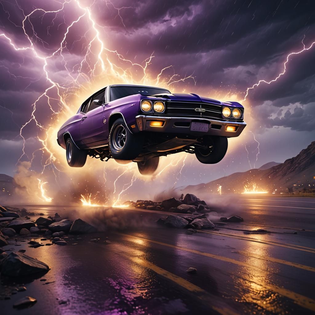 1970 Chevelle Races Lightning Bolts in Mystic Realm