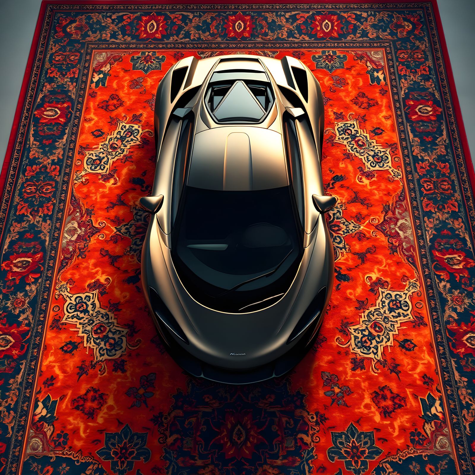 McLaren on Turkish Carpet: Detailed Matte Painting